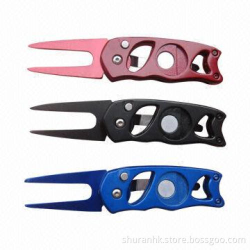 Golf Divot Tool, Made of Plastic or Metal Material